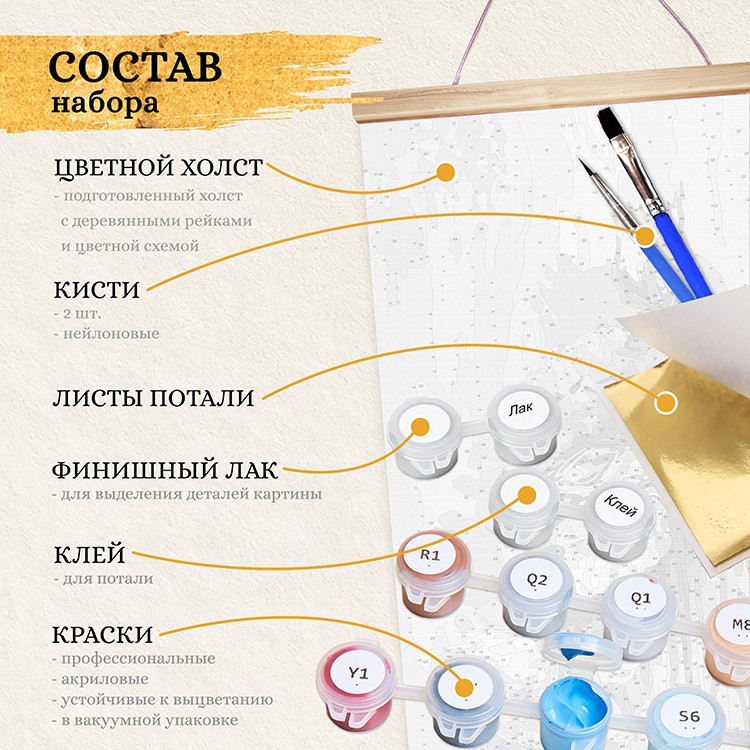 Картина по номерам с поталью «Панно Космический пейзаж» — картинка 3