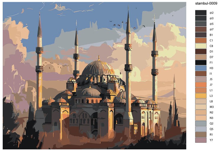 Картина по номерам «Город Стамбул, Турция: мечеть, религия» — картинка 2