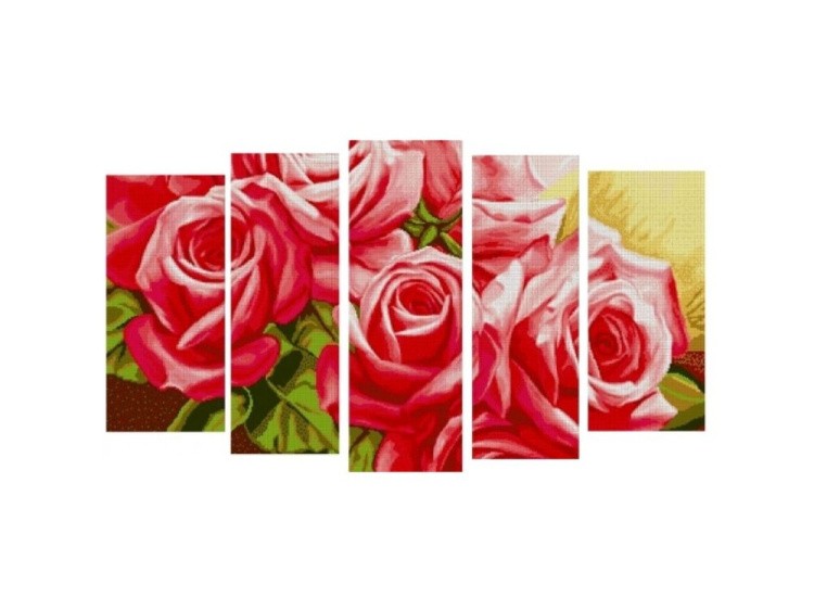 Схема для вышивки бисером «Полиптих »Розы»