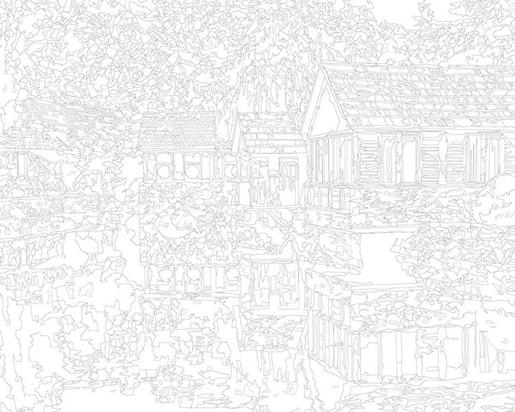 Картина по номерам «Армения: город Дилижан, озеро 40x50» — картинка 3