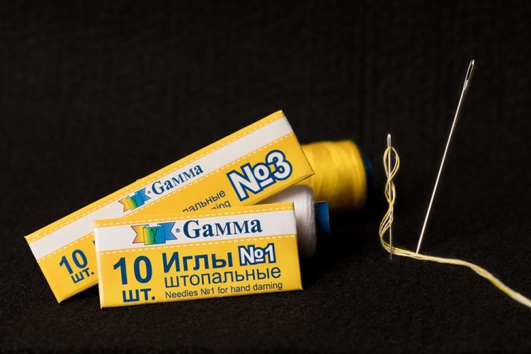 Иглы для шитья ручные №1 штопальные 10 шт., Gamma — картинка 3