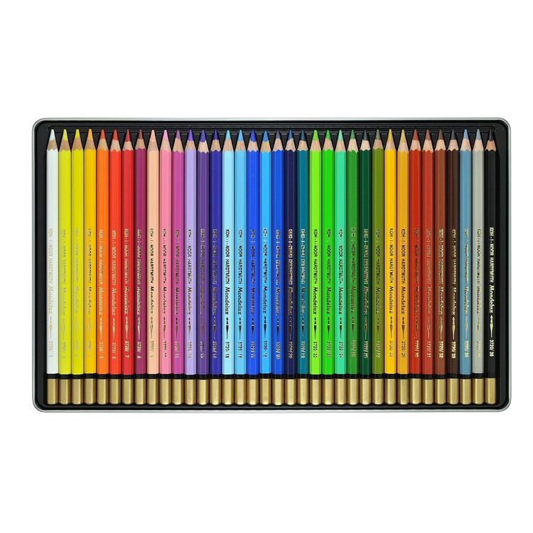 Набор акварельных карандашей в мет. коробке, заточенные, 36 цв., KOH-I-NOOR Hardtmuth — картинка 2