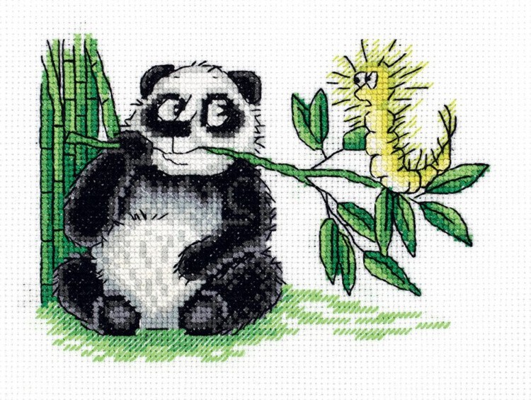 Набор для вышивания «Панда и гусеница»