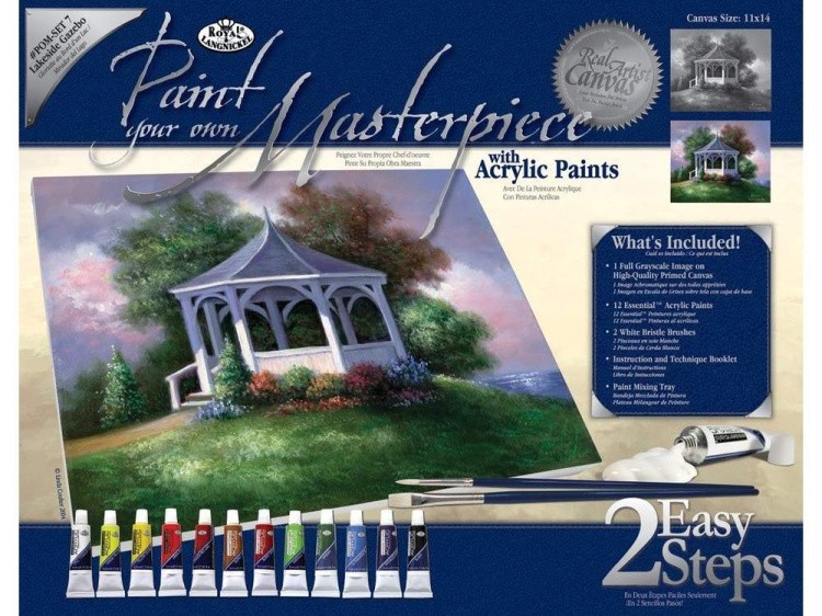 Картина по контурам гризайль «Беседка» — картинка 2