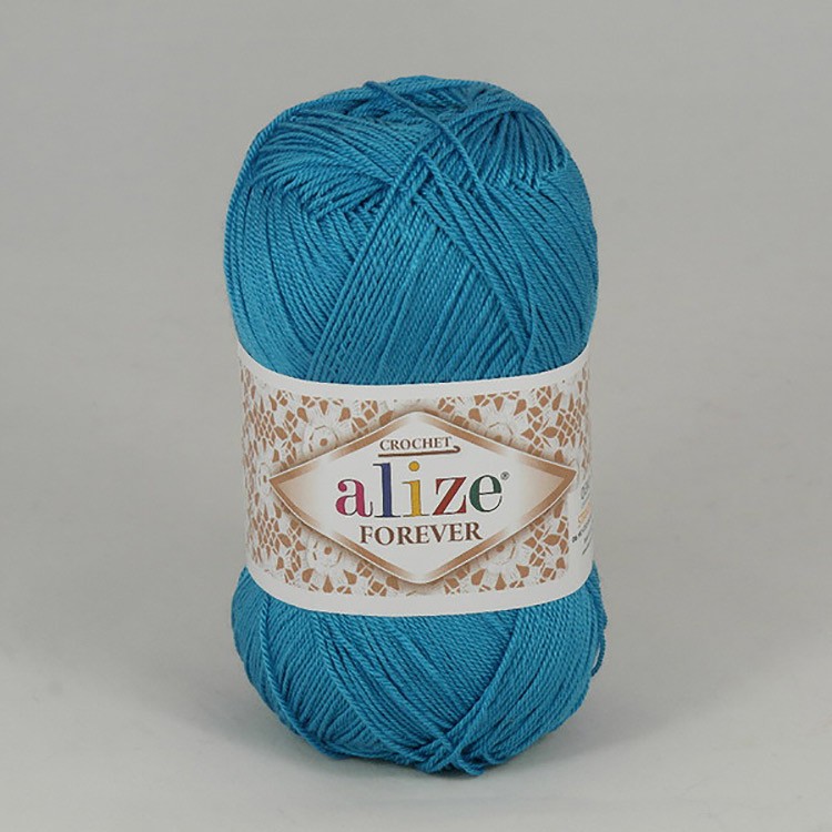 Пряжа ALIZE FOREVER (245), темно-бирюзовый, 5 шт. по 50 г — картинка 2
