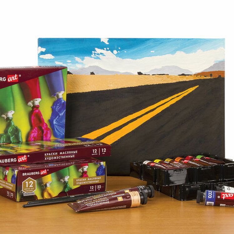 Краска масляная художественная BRAUBERG ART PREMIERE, 46 мл, проф. серия, красная темная — картинка 6
