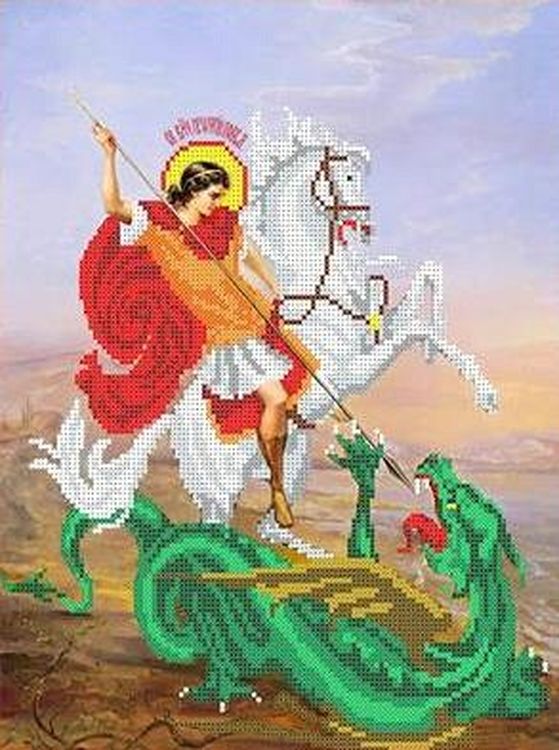 Рисунок на ткани «Святой Георгий Победоносец»