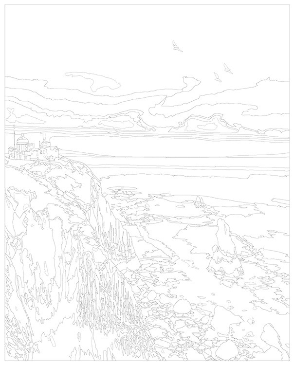 Картина по номерам «Море: Скалистый берег» — картинка 3