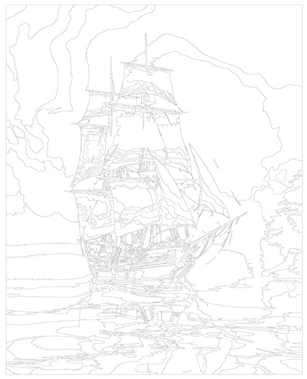 Картина по номерам «Море: Парусный корабль» — картинка 3