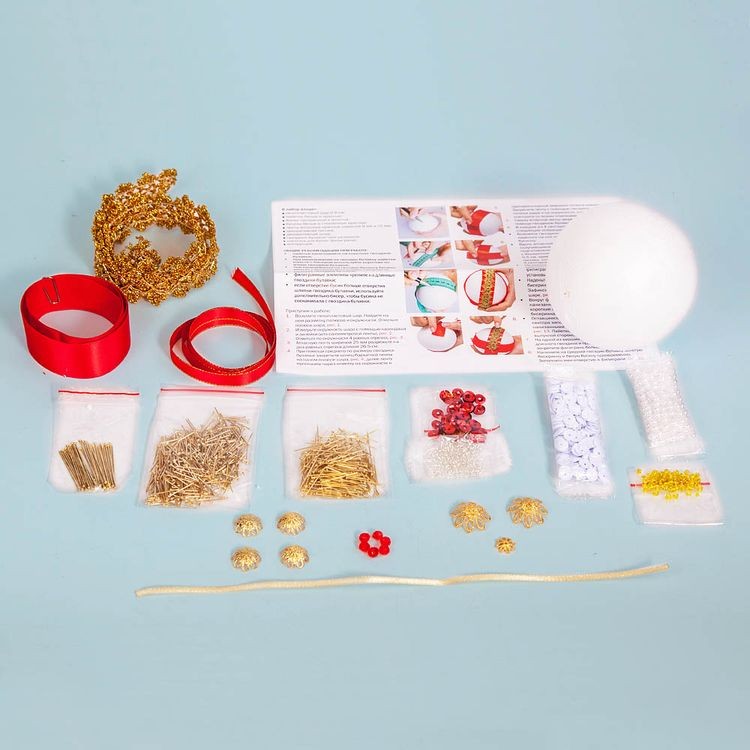 Набор для творчества «Новогодний шар из пайеток. Огненный закат», Волшебная мастерская — картинка 2