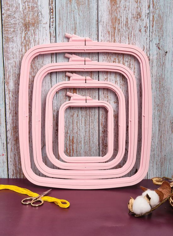 Пяльцы пластиковые прямоугольные с винтом №1, 11х9,5 см, Nurge — картинка 4