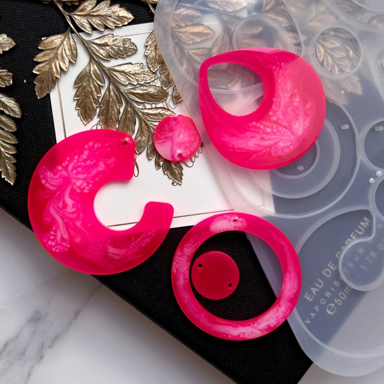 Силиконовый молд Epoxy Master для сережек и кулонов, 15х10 см — картинка 5