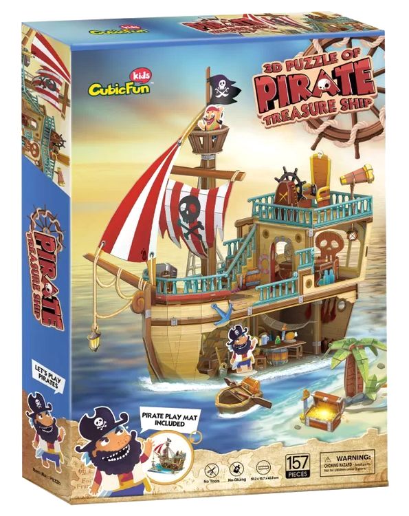 3D пазл CubicFun «Пиратский корабль» — картинка 3