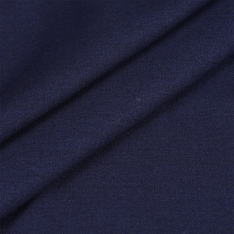 Ткань льняная, 185 г/м², 10 м x 140 см, цвет: темно-синий, TBY — картинка 3