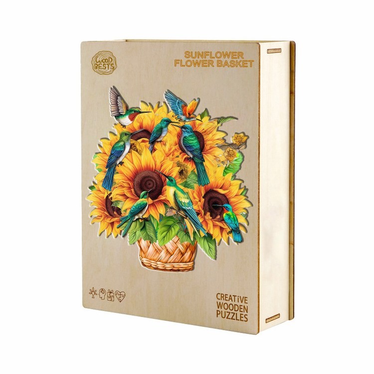 Деревянные пазлы «Корзина с Подсолнечниками S», Woodbests — картинка 4