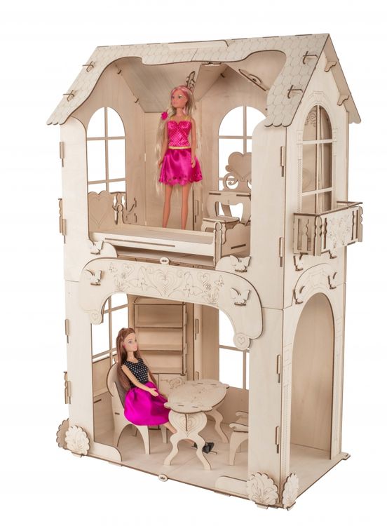 Конструктор из дерева «Дом для кукол до 30 см с мебелью»