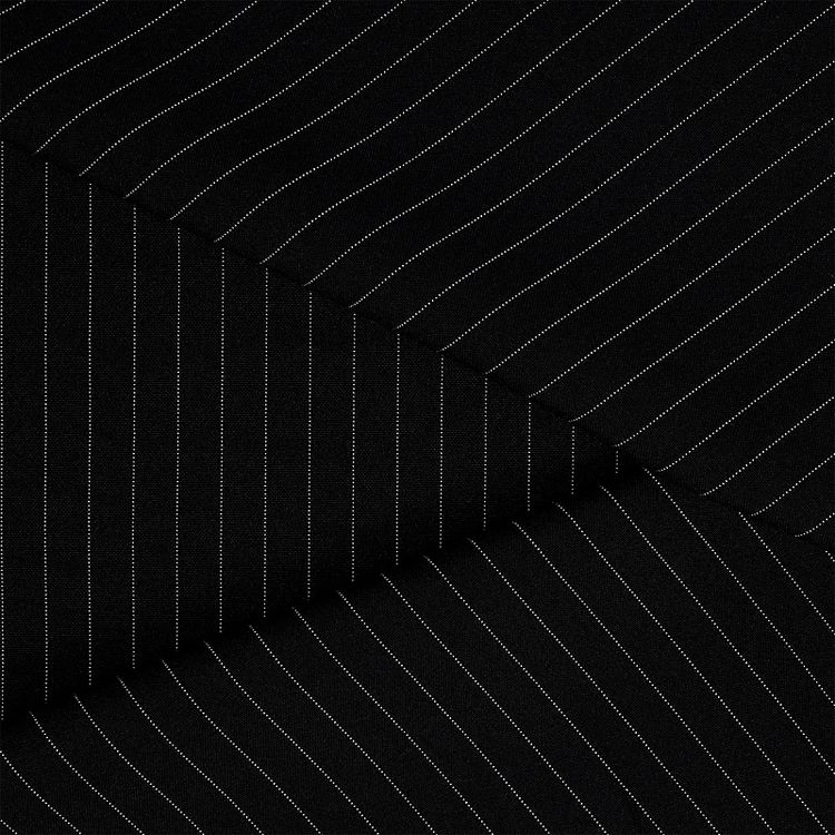 Ткань Габардин кач-во Фухуа, 180 г/м², 5 м x 150 см, цвет: черный, принт полоска, TBY — картинка 4
