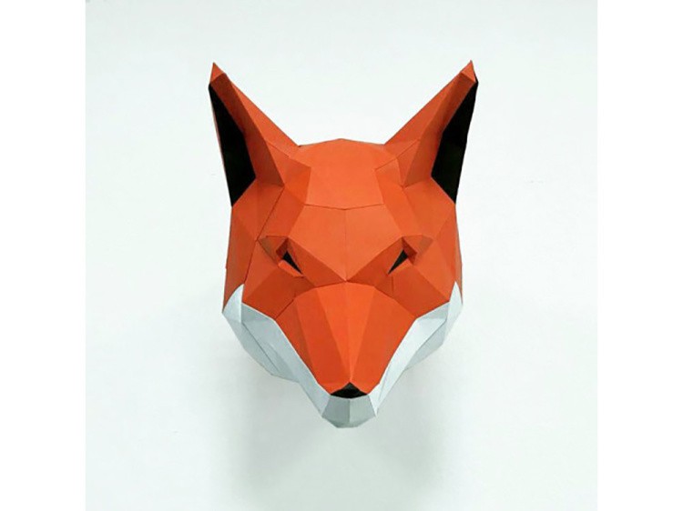 Бумажная модель для склеивания трофей «Лиса» — картинка 2