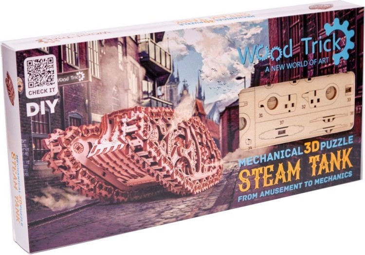 Механическая сборная модель «Стим Танк», Wood Trick — картинка 4