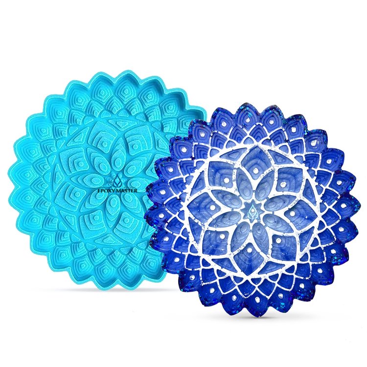 Силиконовый молд - Подстаканник цветок фигурный, d 13см — картинка 2