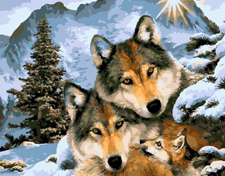 Картина по номерам «Волчьи узы»