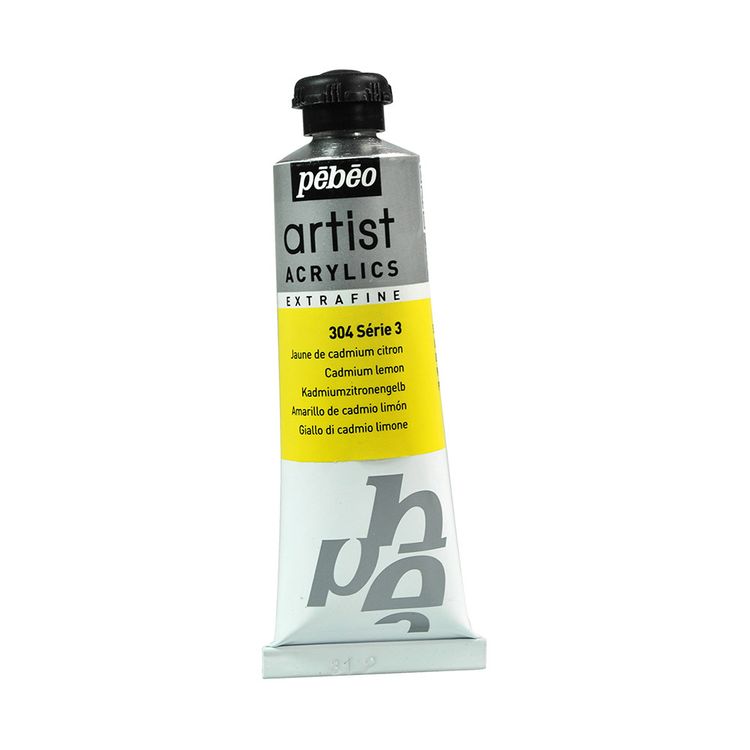 Краска акриловая Pebeo Artist Acrylics extra fine №3 (Лимонно-желтый кадмий), 37 мл