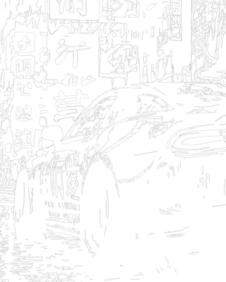 Картина по номерам «Машина Мазда на ночной улице, Япония» — картинка 3