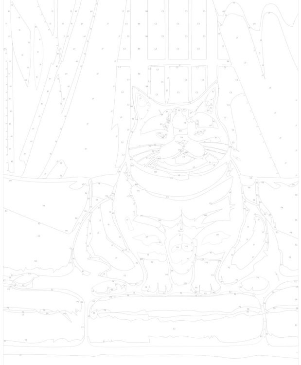 Картина по номерам «Толстый кот на диване» — картинка 3