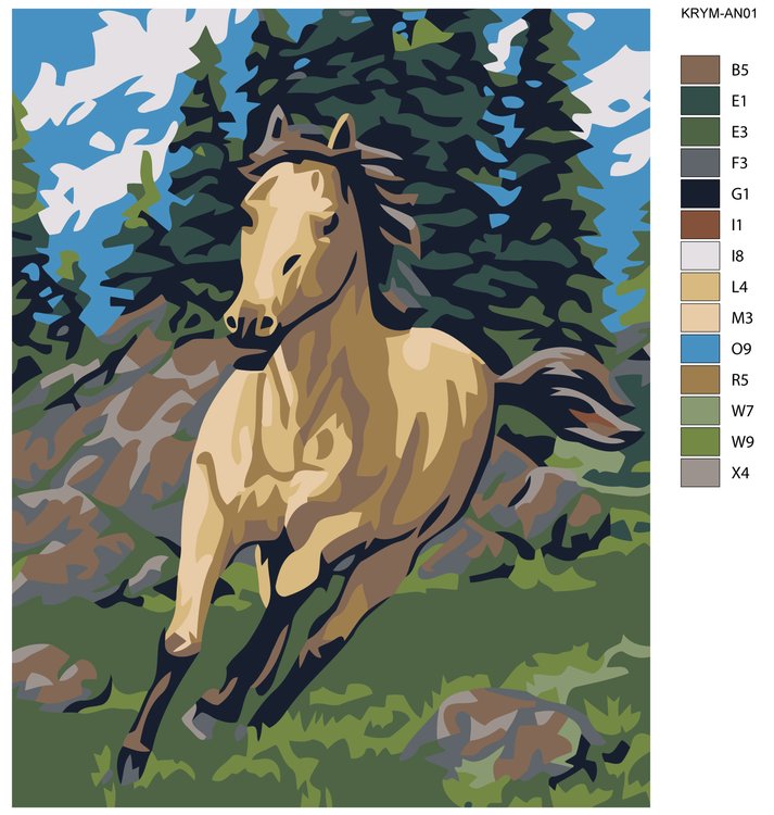 Картина по номерам «Бегущий конь» — картинка 2