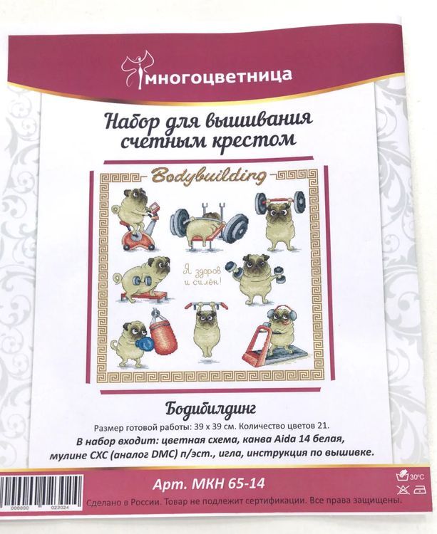 Набор для вышивания «Bodybuilding. Я здоров и силен» — картинка 10