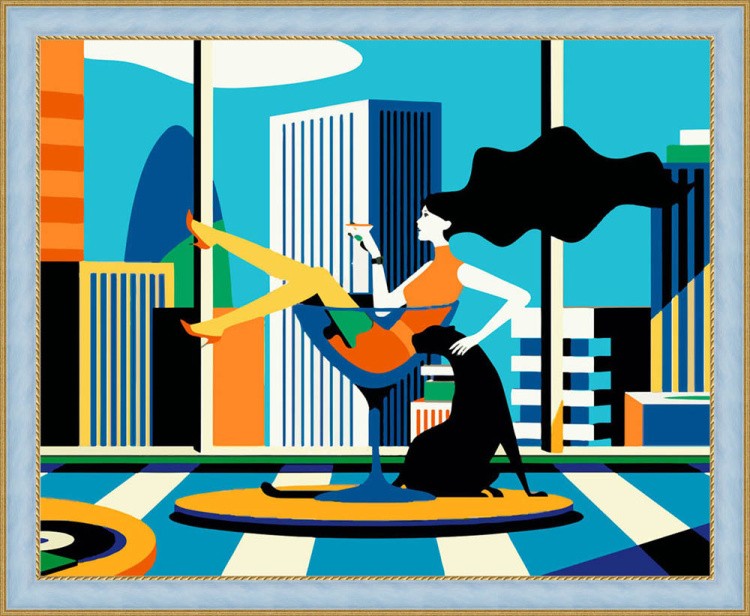 Картина по номерам «Дама с пантерой» — картинка 2