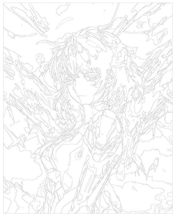 Картина по номерам «Аниме: Девушка в космосе в мире будущего» — картинка 3