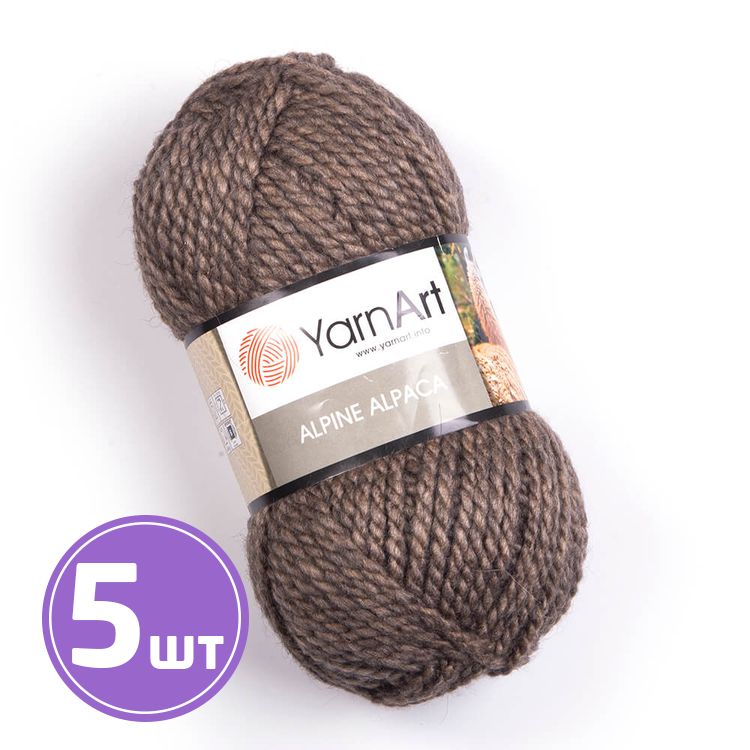 Пряжа YarnArt Alpine Alpaca (438), меланж какао, 5 шт. по 150 г