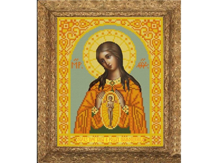 Рисунок на ткани «Богородица Помощница в родах»