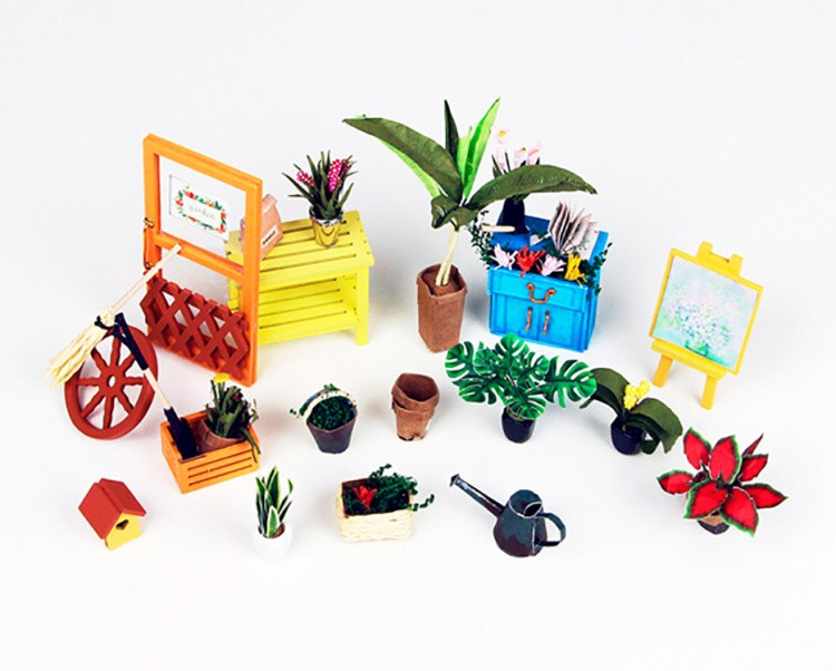 Набор для создания миниатюры (румбокс) «Цветочная Оранжерея» — картинка 6