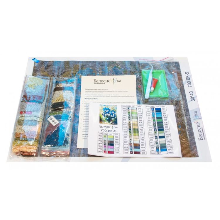 Алмазная вышивка «Ромашки и васильки» — картинка 3