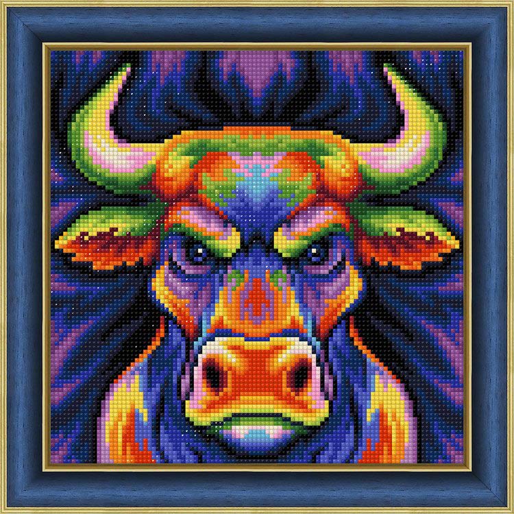 Алмазная вышивка «Цветной бык» — картинка 2