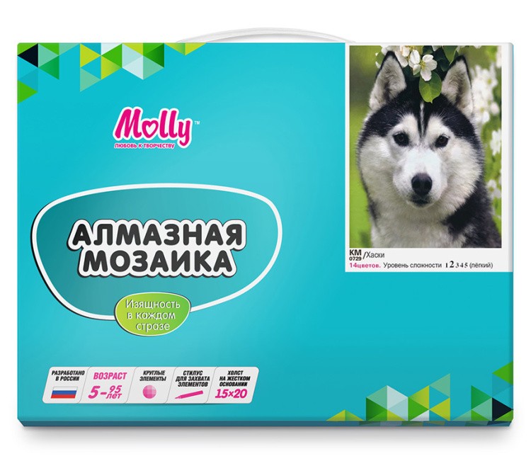 Алмазная вышивка-открытка «Хаски» — картинка 5