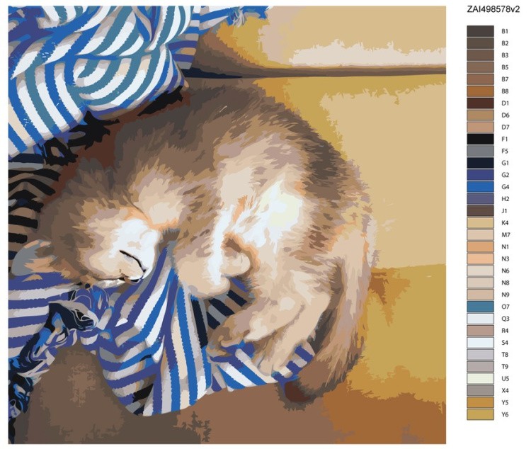 Картина по номерам «Сон котенка» — картинка 2