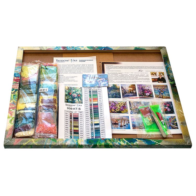 Алмазная вышивка «Натюрморт с белой розой» — картинка 3