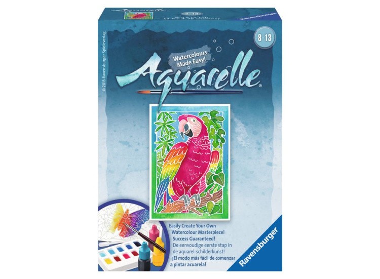 Картина акварелью по контурам «Попугай» — картинка 2