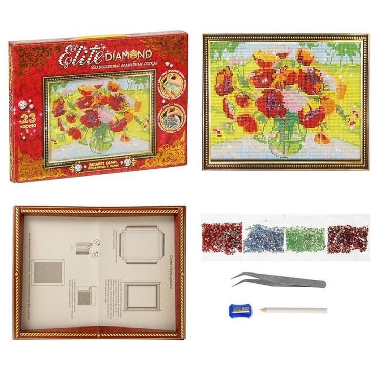 Алмазная вышивка «Маки» — картинка 2