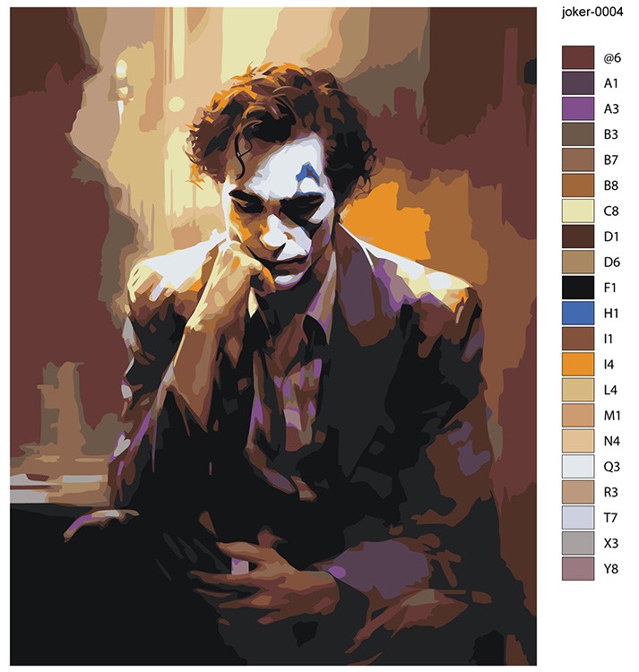 Картина по номерам «Джокер Joker: Хоакин Феникс» — картинка 2