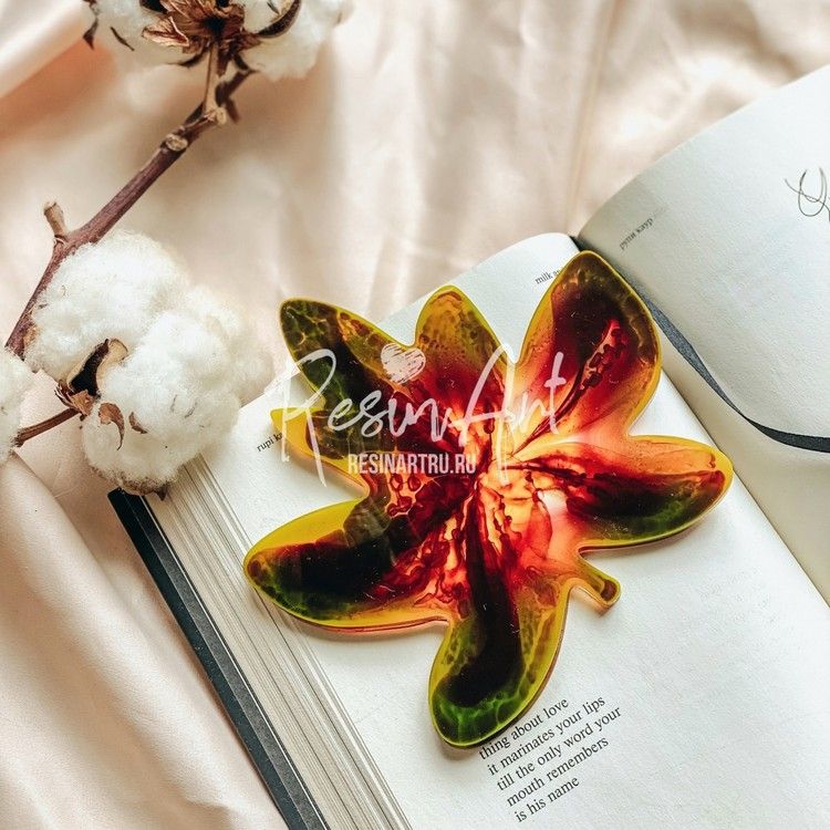 Подстаканник Кленовый лист №3 - Силиконовый молд, ResinArt — картинка 2