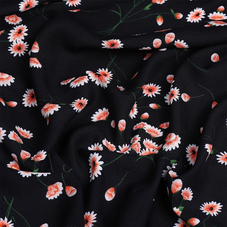 Ткань Штапель с рисунком, 5 м, ширина 145 см, 110 г/м2, цвет: с2 синий, TBY — картинка 2