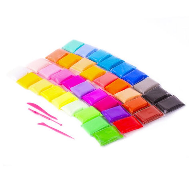 Пластилин супер лёгкий воздушный застывающий 36 цветов, 360 г, 3 стека, Юнландия — картинка 3