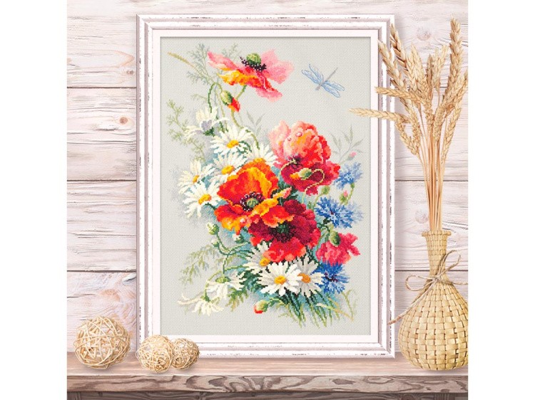 Набор для вышивания «Маки и ромашки» — картинка 4