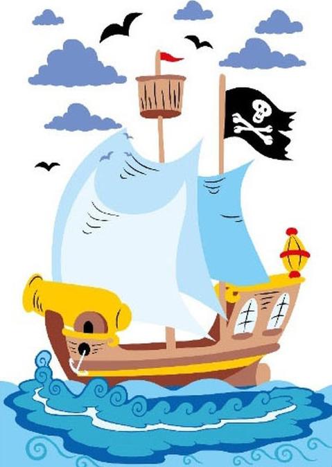 Картина по номерам «Пиратский корабль»