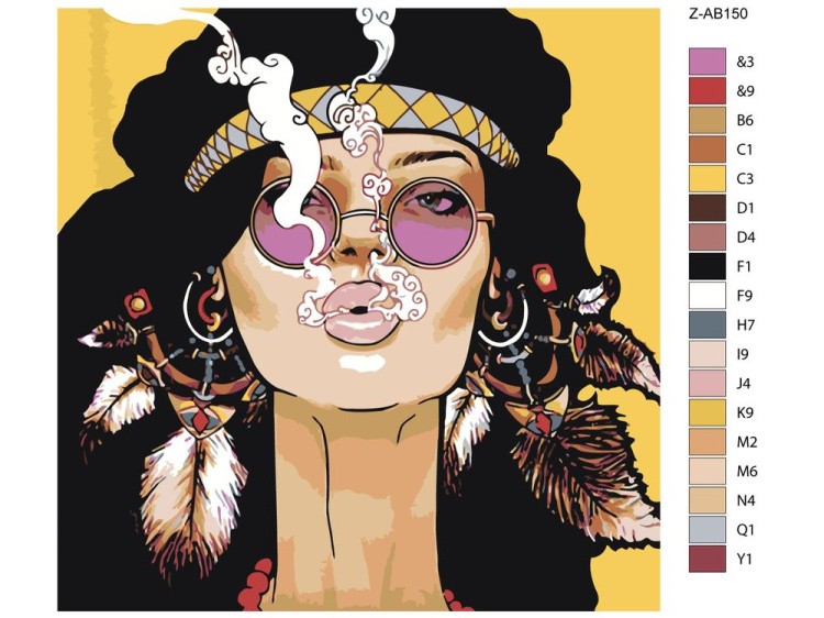 Картина по номерам «Современный индеец» — картинка 2