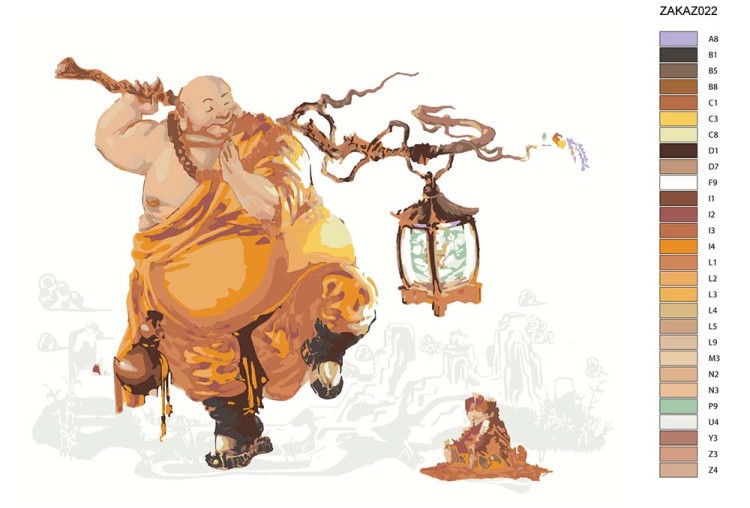 Картина по номерам «Танцующий монах» — картинка 2